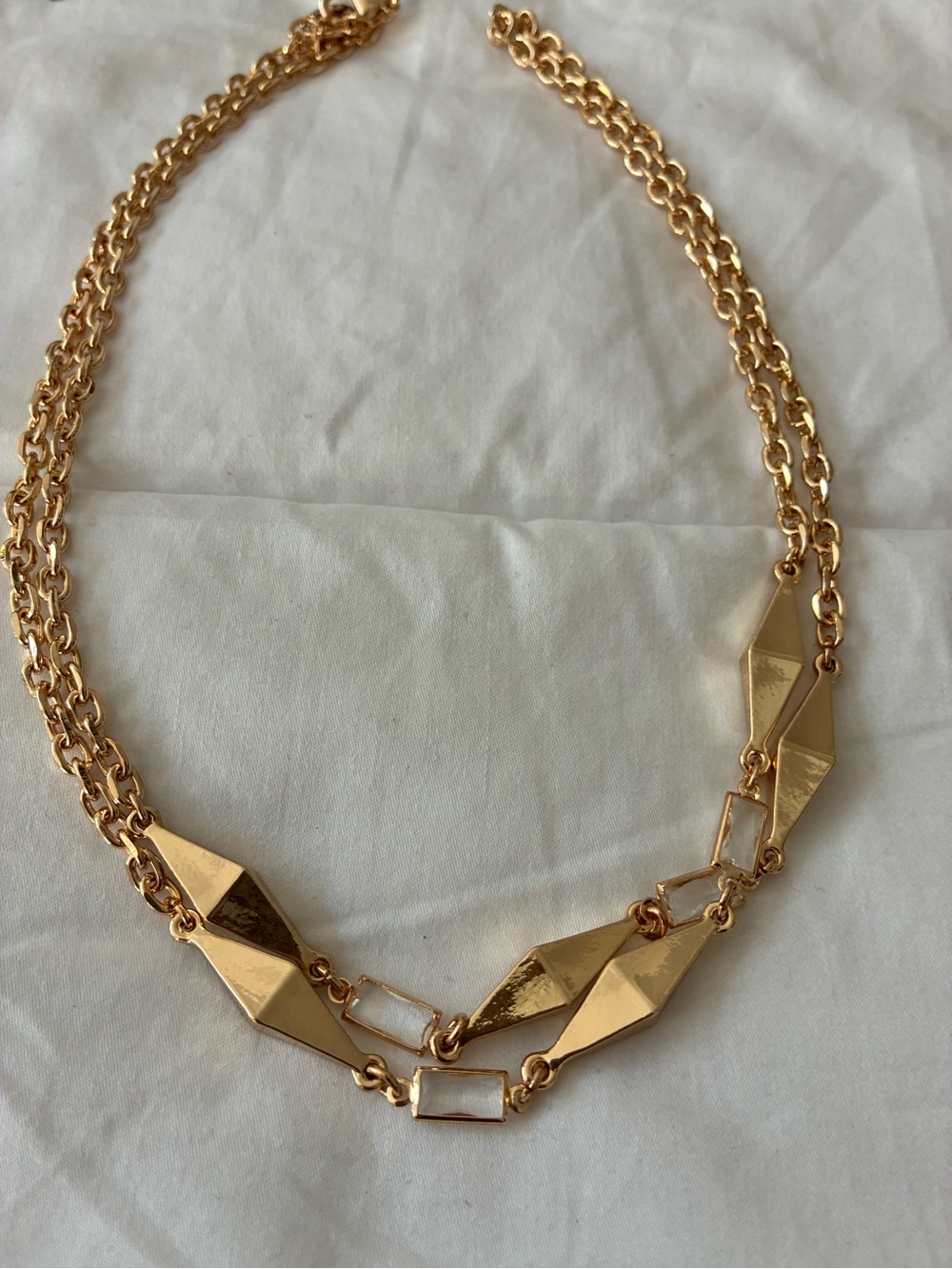 Vince Camuto Polished Gold Faceted Geometric Necklace